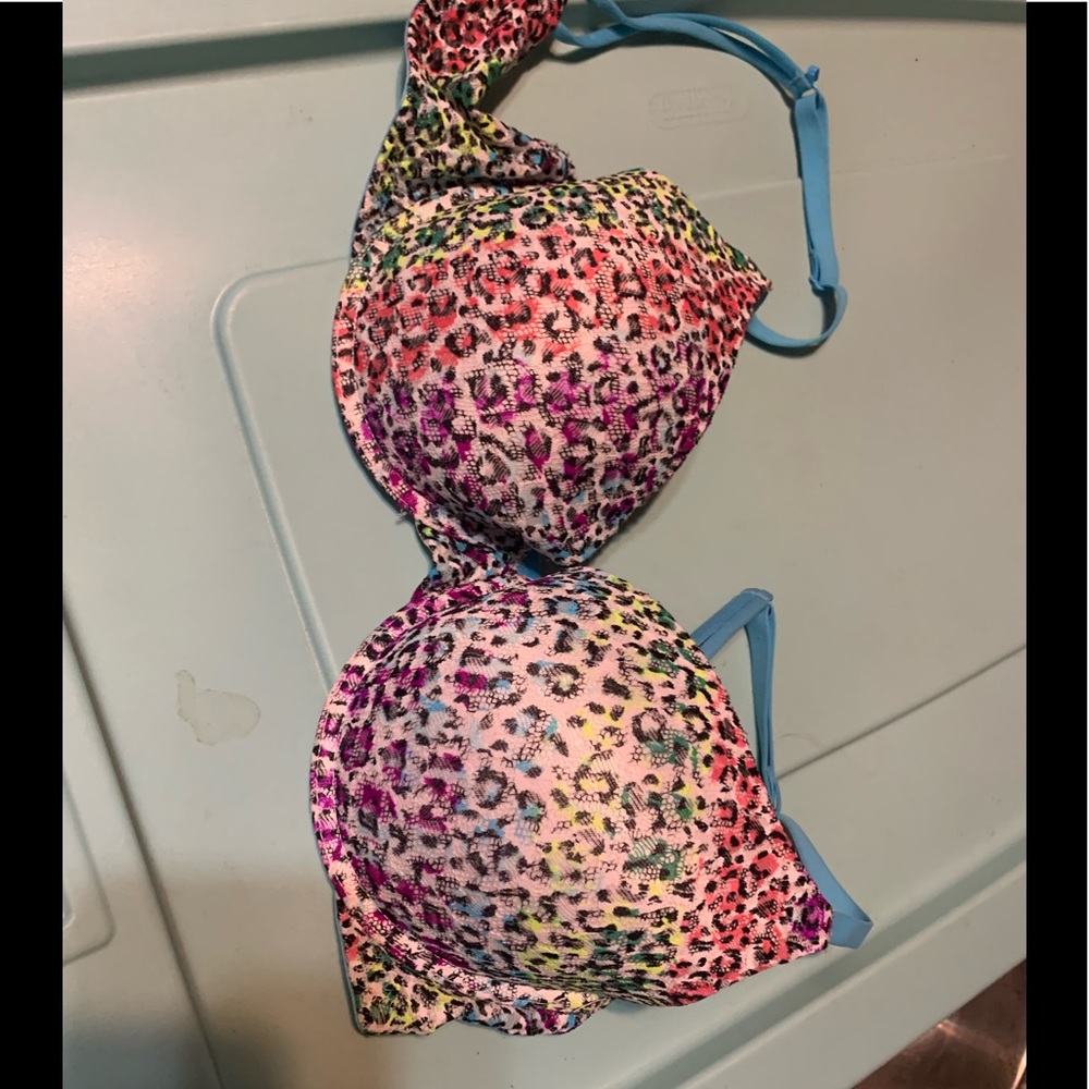 NB rainbow cheetah print bra
